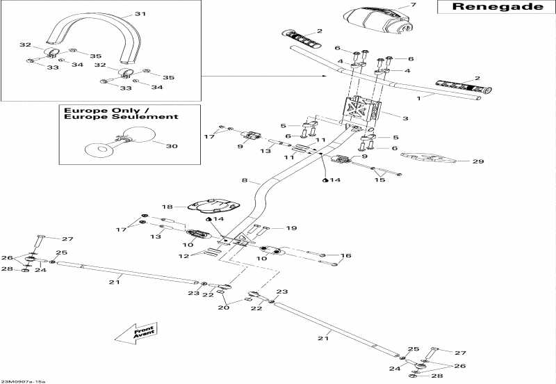   MX Z Renegade 1200 4-TEC, 2009  - Steering Renegade