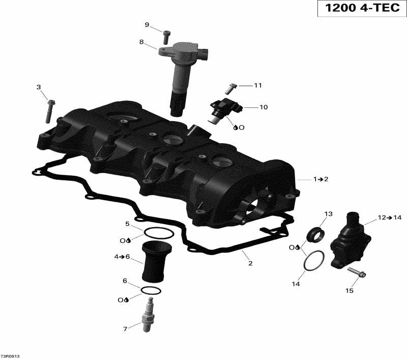  ski-doo MX Z Renegade X 1200 4-TEC, 2009 - Valve Cover
