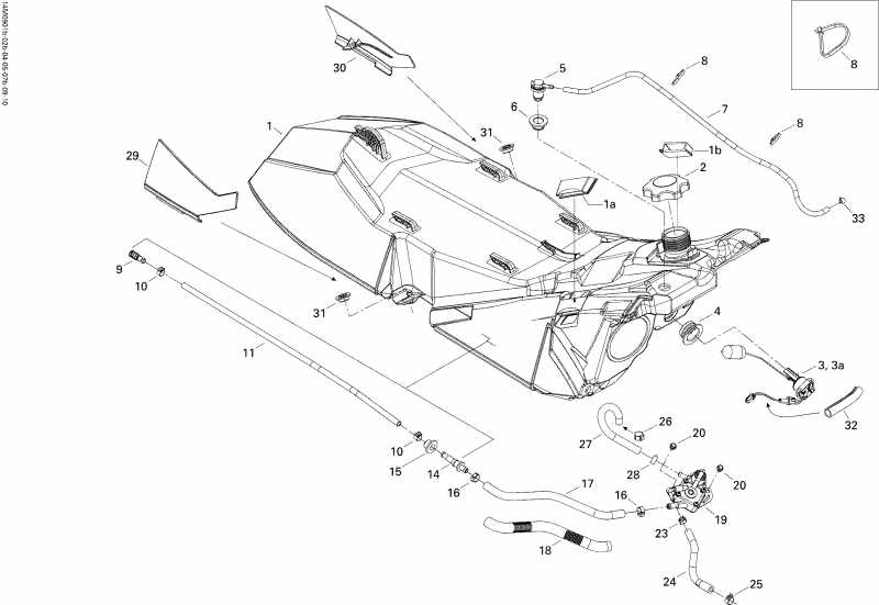 snowmobile BRP MX Z TNT 500SS, 2009 - Fuel System