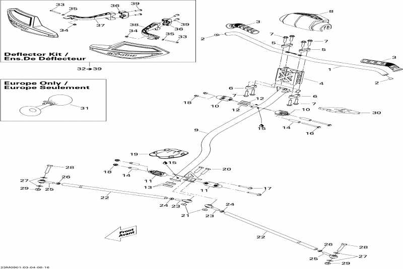 ��������  MX Z TNT 500SS, 2009 ������ - Steering