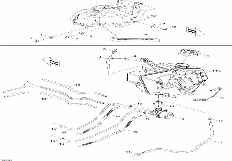 snowmobile Skidoo MX Z TNT 600 H.O. E-TEC (MJ9A, Early Edition), 2009  - Oil System