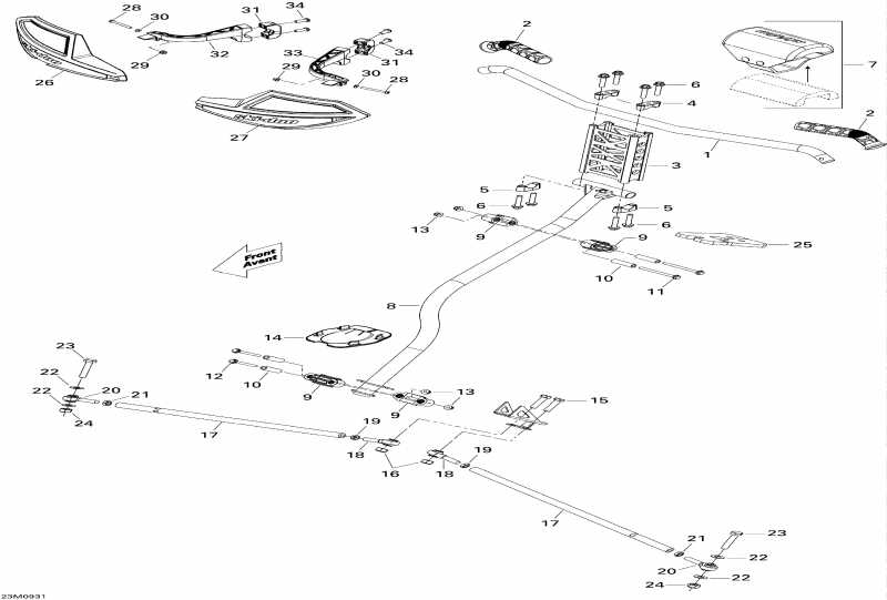 Skidoo MX Z X 600RS, 2009  - Steering