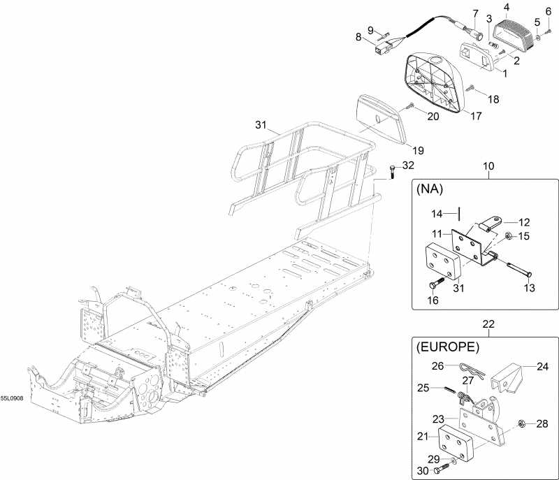  Skidoo Skandic SUV, 2009 - Luggage Rack