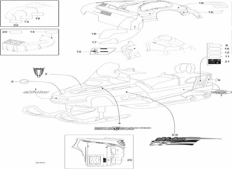  Ski-doo Skandic SWT, 2009  - Decals