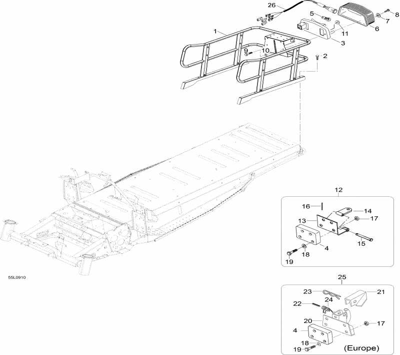  SKIDOO Skandic SWT, 2009  - Luggage Rack