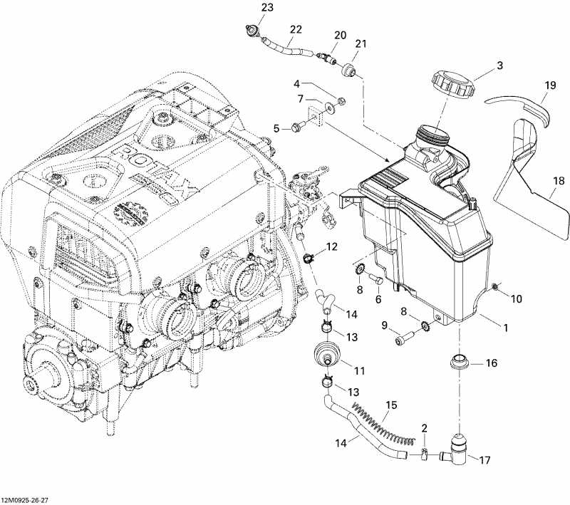 snowmobile SKIDOO ������ Skandic Tundra LT 550F, 2009 - Oil System