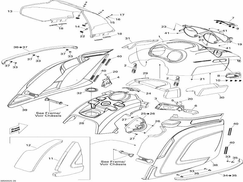  Ski-doo  Skandic Tundra LT 550F, 2009 - Hood