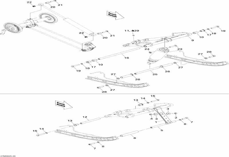 snowmobile  Skandic Tundra LT V800 4-TEC, 2009 - Front Arm