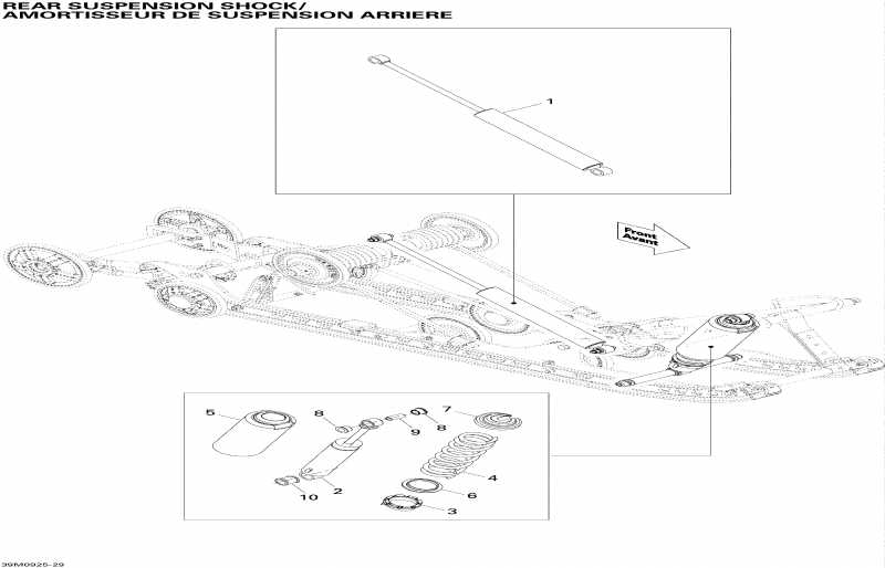 snowmobile Skidoo  Skandic Tundra LT V800 4-TEC, 2009 -   Shocks