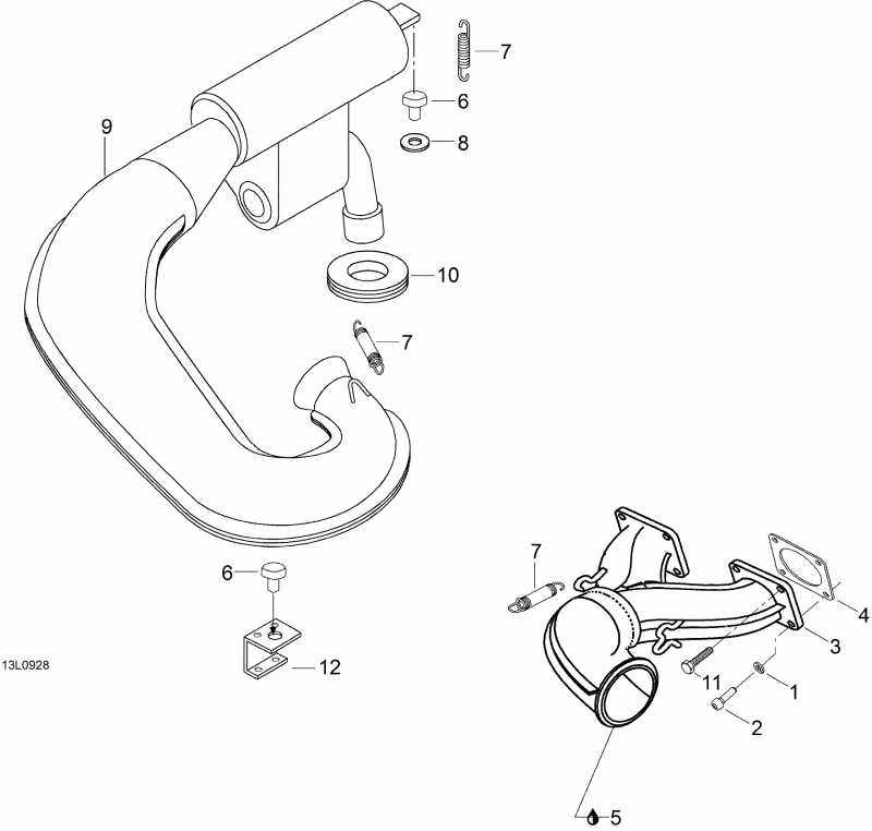  SKIDOO Skandic WT 600, 2009  - Exhaust System