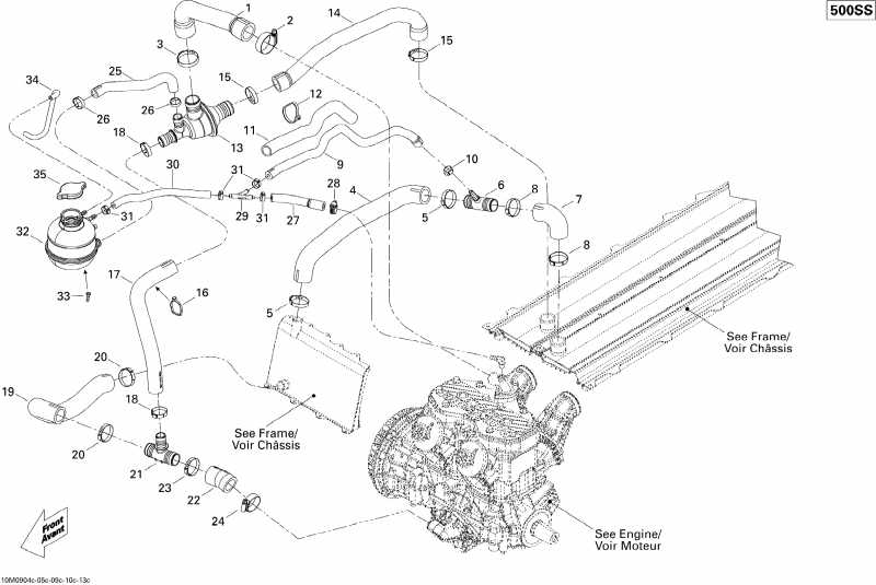�������� ski-doo ������ Summit Everest 500SS, 2009 - Cooling System 500ss