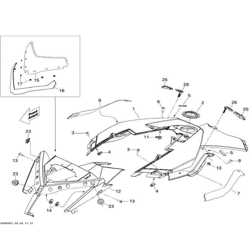  Ski-doo Summit HillClimb Edition, 2009 - Windshield And Console