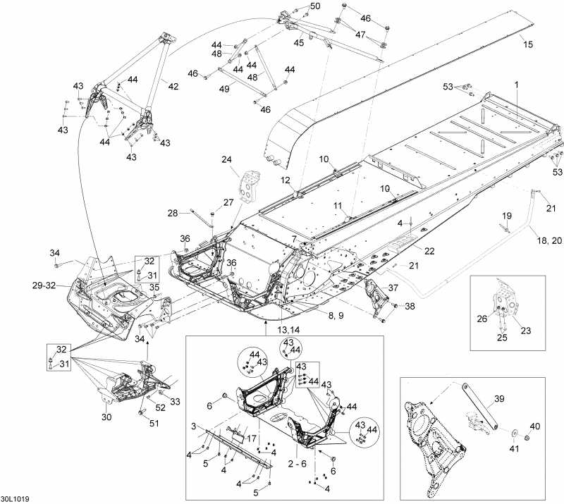 snowmobile Skidoo - Frame