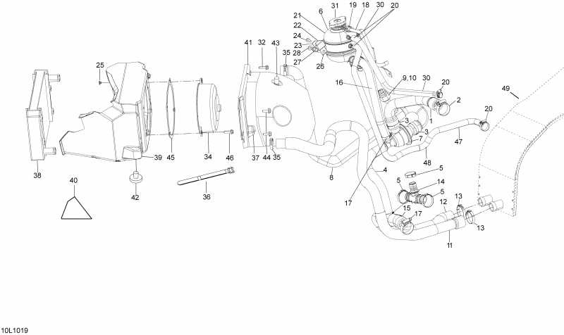  Ski-doo  Expedition TUV SE 600HO SDI XU, 2010 - Cooling System