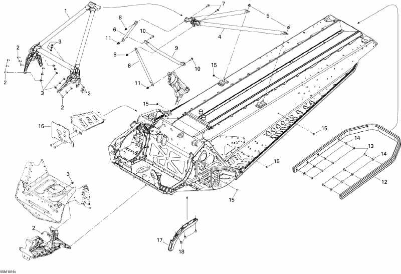 snowmobile Ski-doo Grand-Touring LE 1200, 2010 - Frame And Components Le 1200