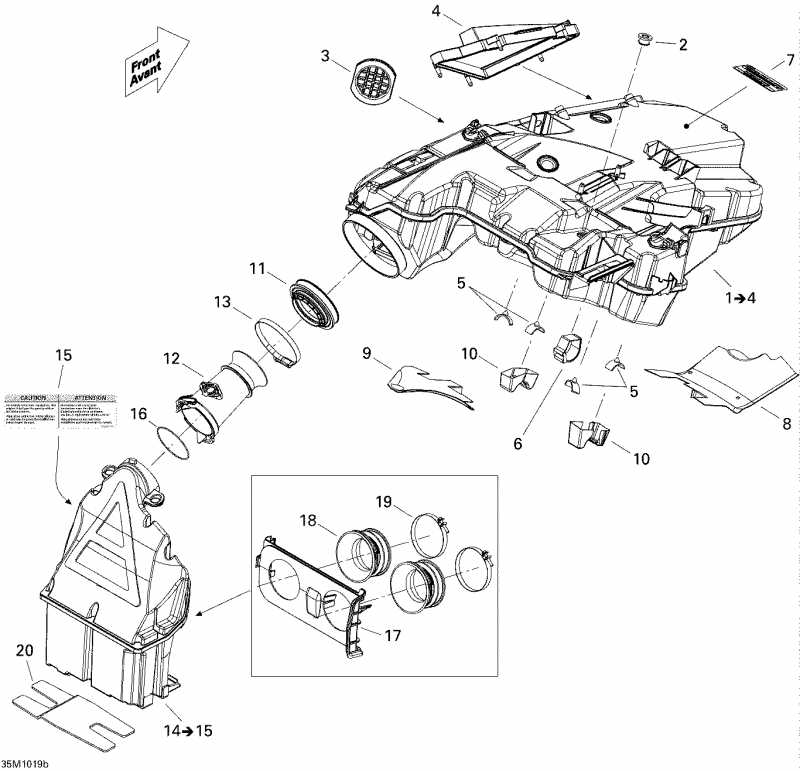 ski-doo ����������� Grand-Touring LE 600HO ETEC, 2010 - Air Intake System 600ho Etec