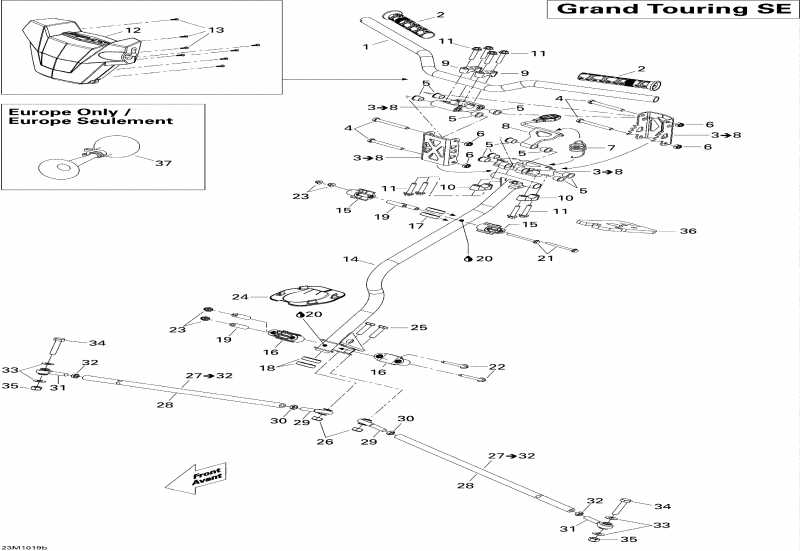 Skidoo Grand-Touring SE 1200, 2010 ������ - Steering Se