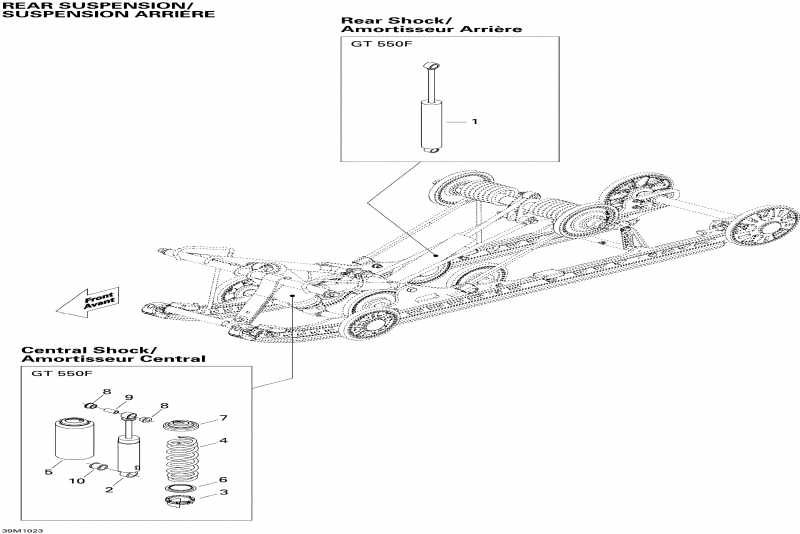 ski-doo Grand-Touring Sport 550F, 2010 -   Shocks