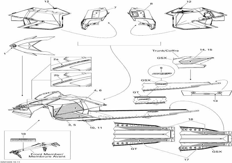 snowmobile  Grand-Touring Sport 600, 2010 ������ - Decals