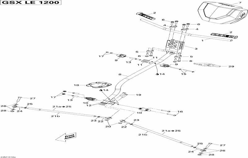 Skidoo  GSX LE 1200, 2010 - Steering 1200
