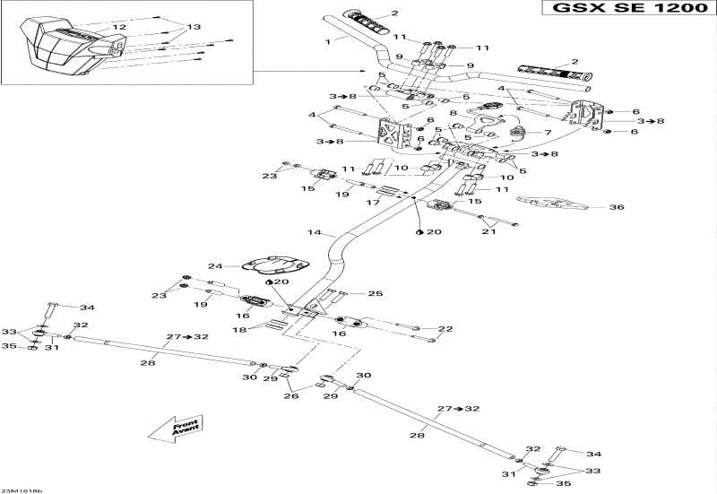  Ski-doo  GSX SE 1200, 2010 - Steering Se 1200