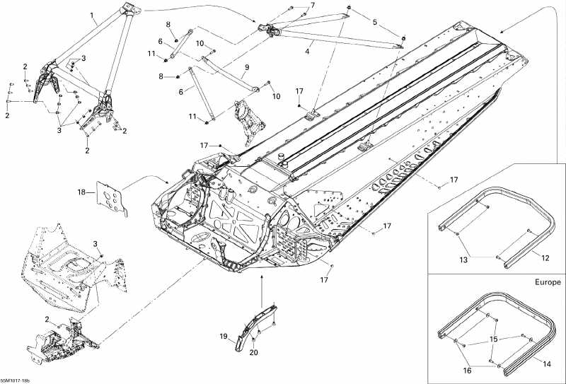 snowmobile Skidoo - Frame And Components Gsx Se