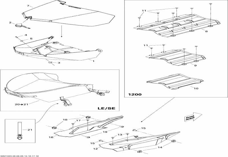  SKIDOO GSX SE 1200, 2010  - Luggage Rack 1200 Se