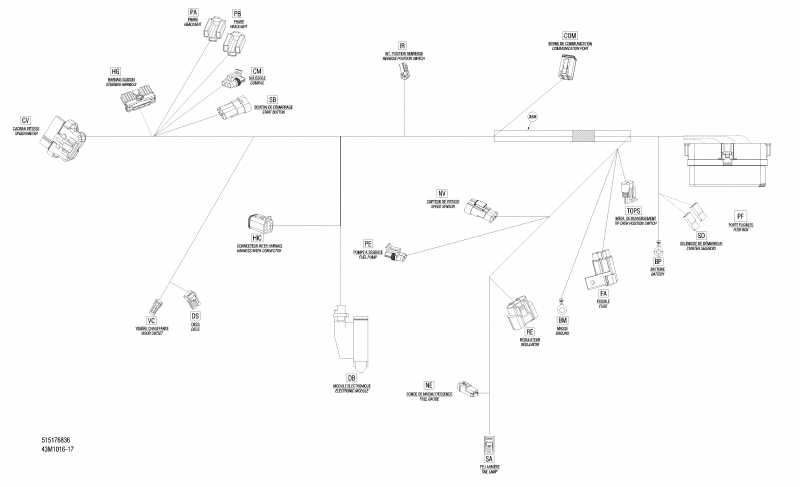 snowmobile Skidoo  MX Z Adrenaline 1200, 2010 - Electrical Harness 1200