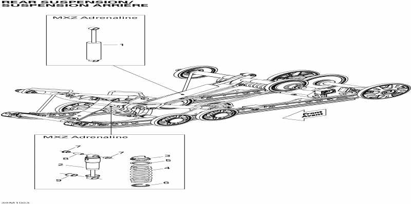 snowmobile Skidoo MX Z Adrenaline 600HO ETEC, 2010 -   Shocks