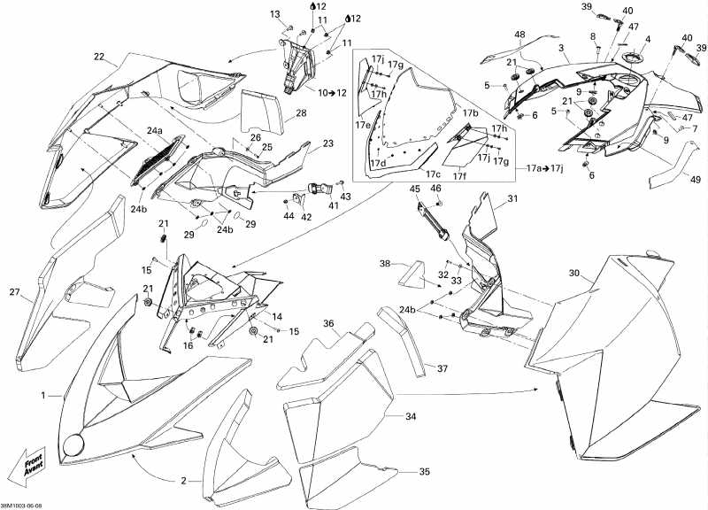 snowmobile   MX Z Adrenaline 800R PTEK, 2010 - Hood 800r Ptek