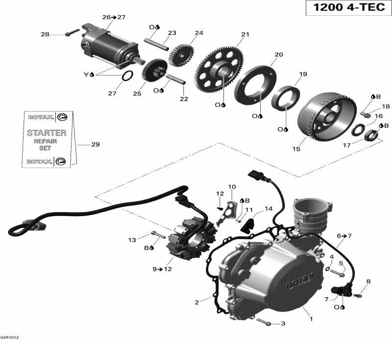 snowmobile Ski-doo MX Z TNT 1200, 2010 - Magneto And Electric Starter