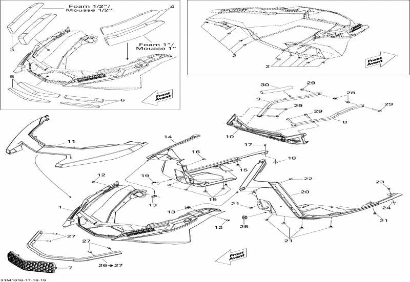 snowmobile Skidoo MX Z TNT 1200, 2010 - Bottom Pan Tnt