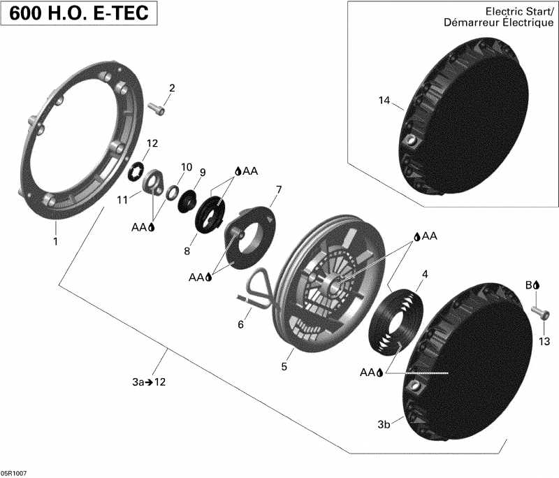 Ski Doo MX Z X-RS 600HO ETEC, 2010 - Rewind Starter