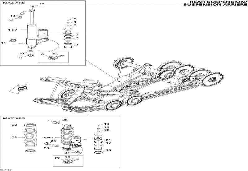 Skidoo MX Z X-RS 800R PTEK, 2010 - Rear Suspension Shocks