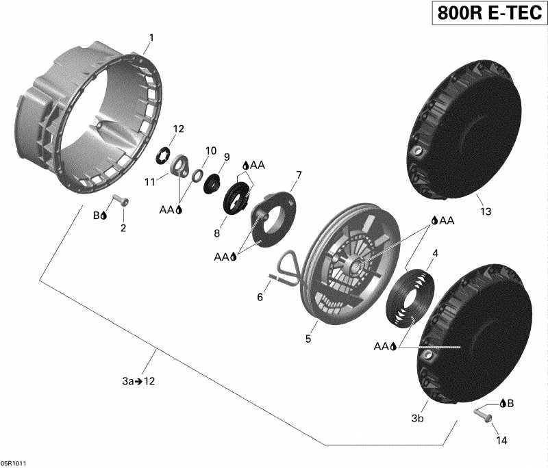   MX Z X 800R ETEC, 2010  - Rewind Starter V2