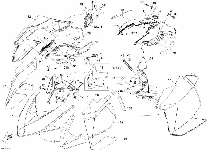 snowmobile SKIDOO - Hood 800r Ptek