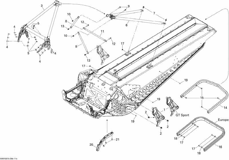 snowmobile Skidoo - Frame And Components 2- Renegade X