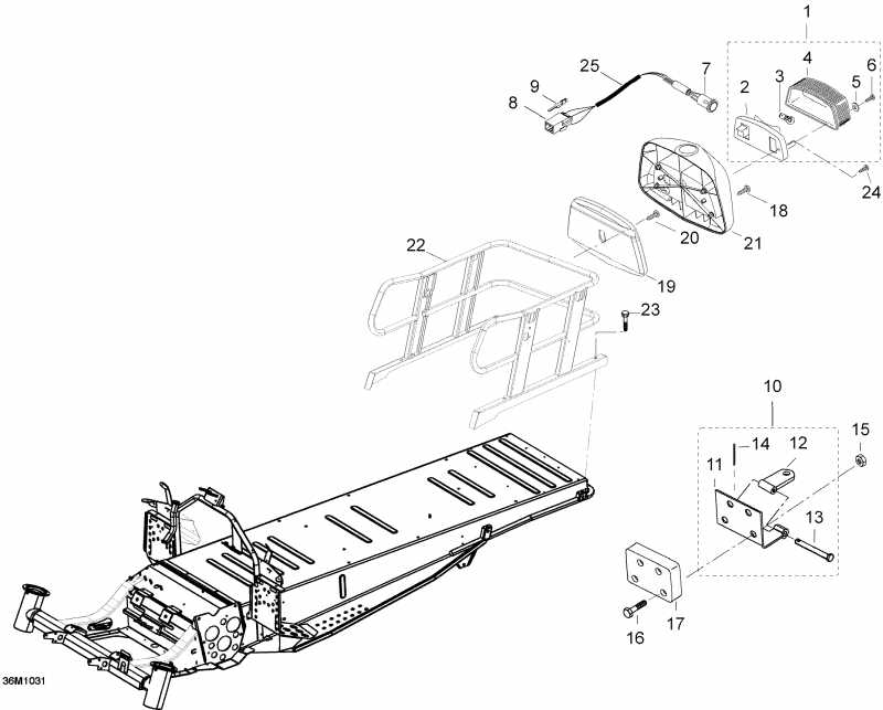  BRP Skandic SUV 550F, 2010 - Luggage Rack