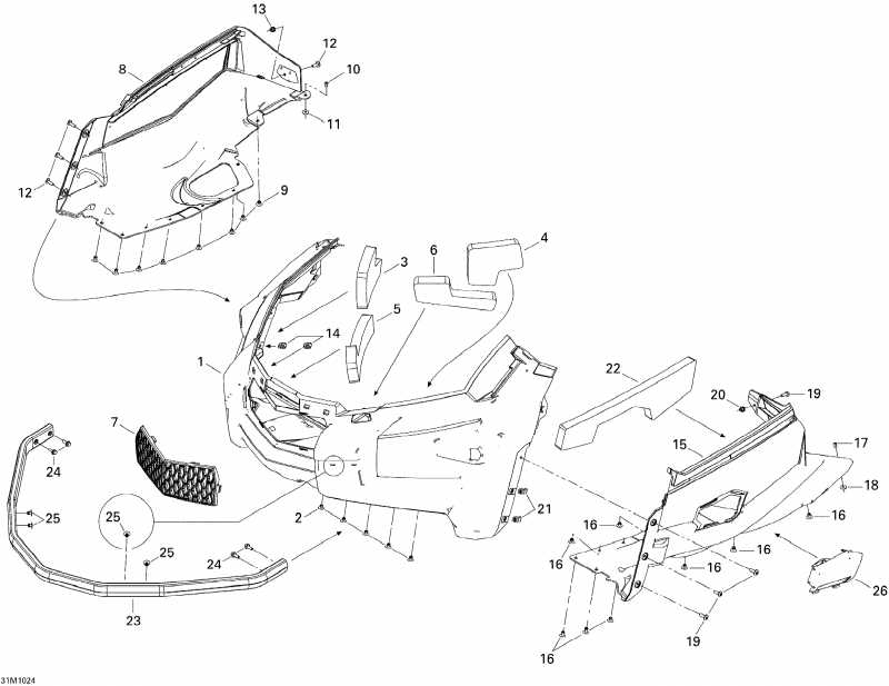 snowmobile SkiDoo Skandic Tundra, STD, SPORT, LT, 2010 - Bottom Pan