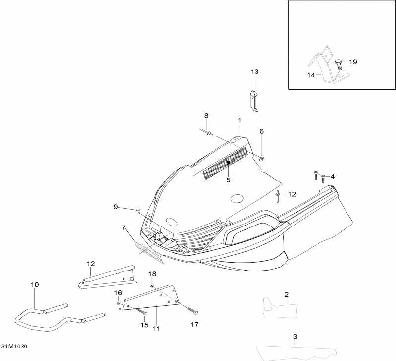 snowmobile Skidoo Skandic WT 550F, 2010 - Bottom Pan