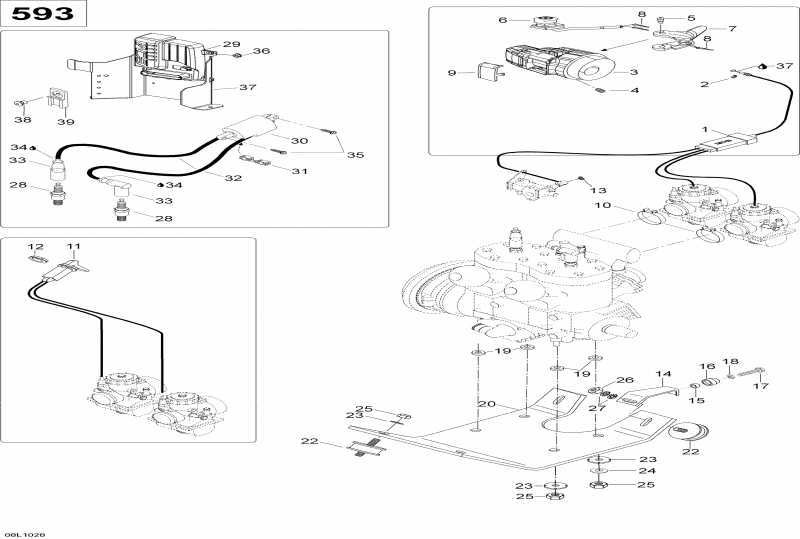  SkiDoo Skandic WT 600, 2010 - Engine And Engine Support