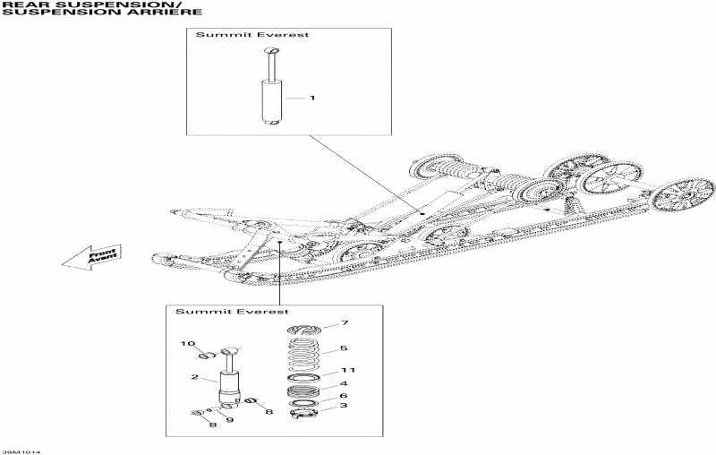  SKIDOO Summit Everest 600HO ETEC, 2010 - Rear Suspension Shocks