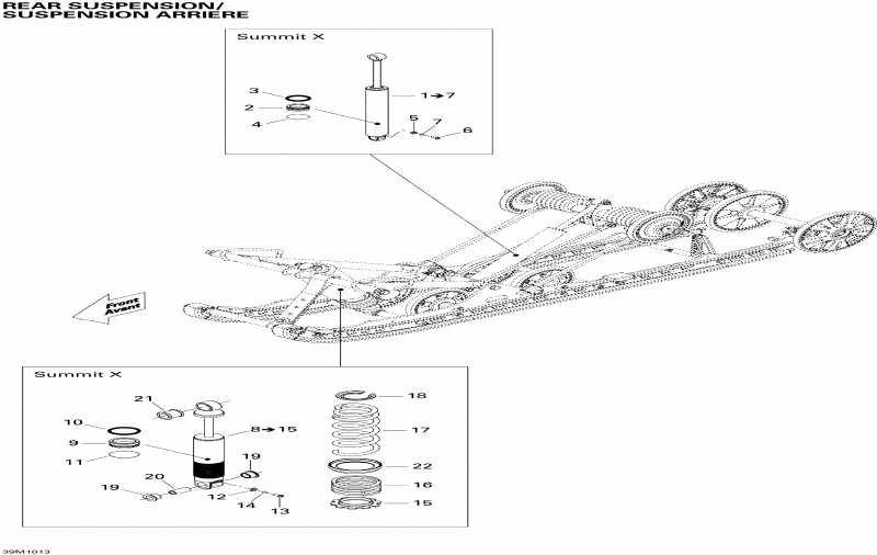 snowmobile Skidoo  Summit X 600HO ETEC, 2010 -   Shocks