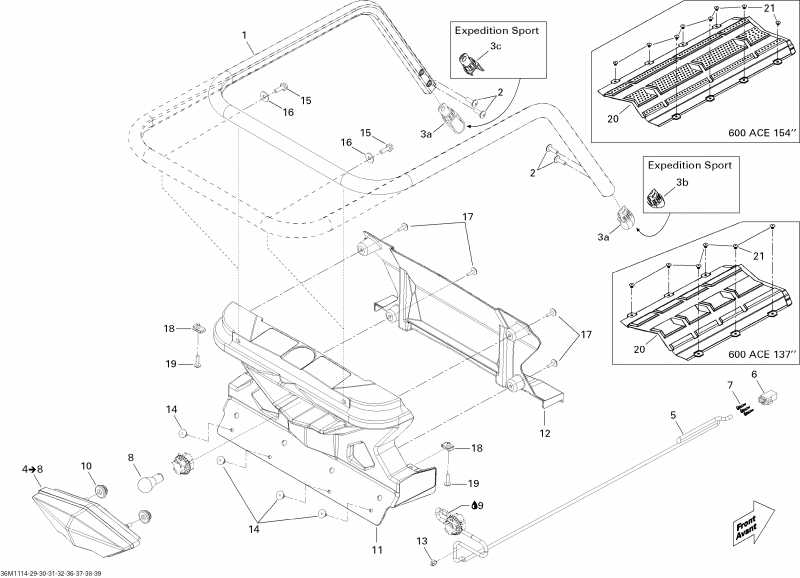 snowmobile Skidoo - Luggage Rack