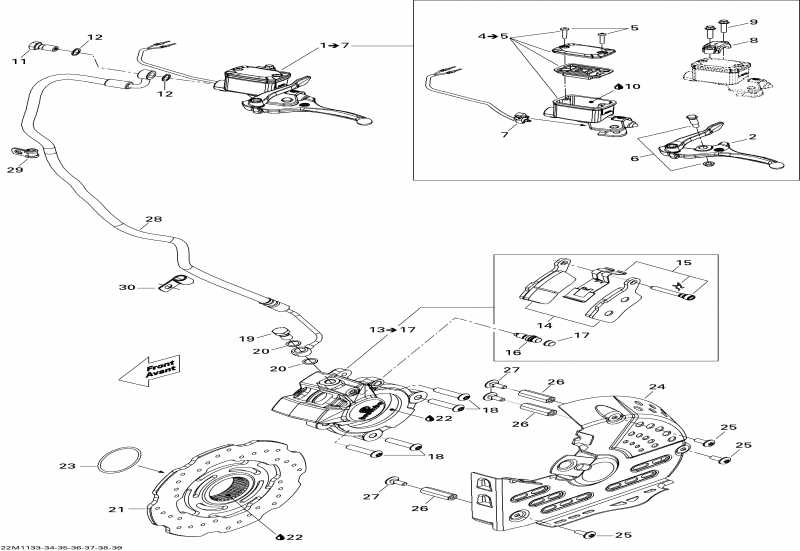 snowmobile Skidoo - Hydraulic Brakes