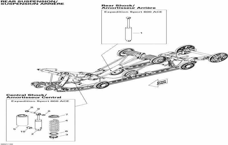 snowmobile - Rear Suspension Shocks