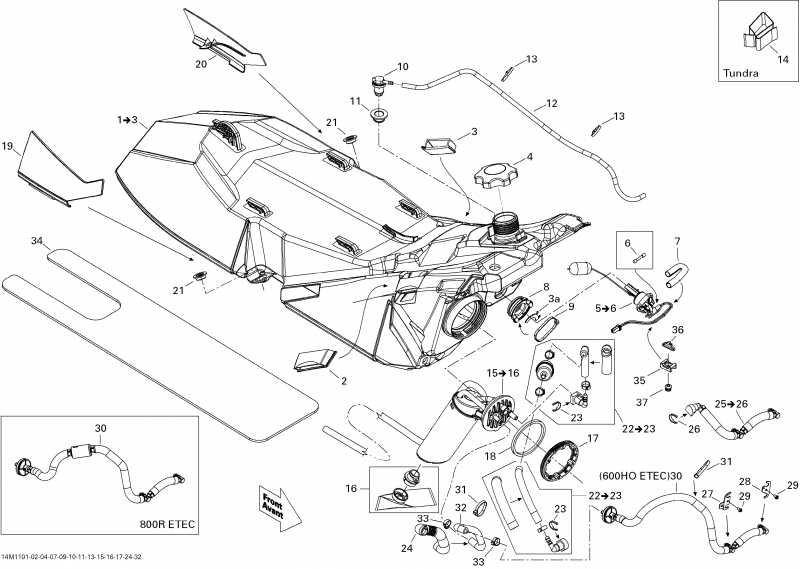  Ski Doo  Grand Touring LE 600HO ETEC XR, 2011 - Fuel System