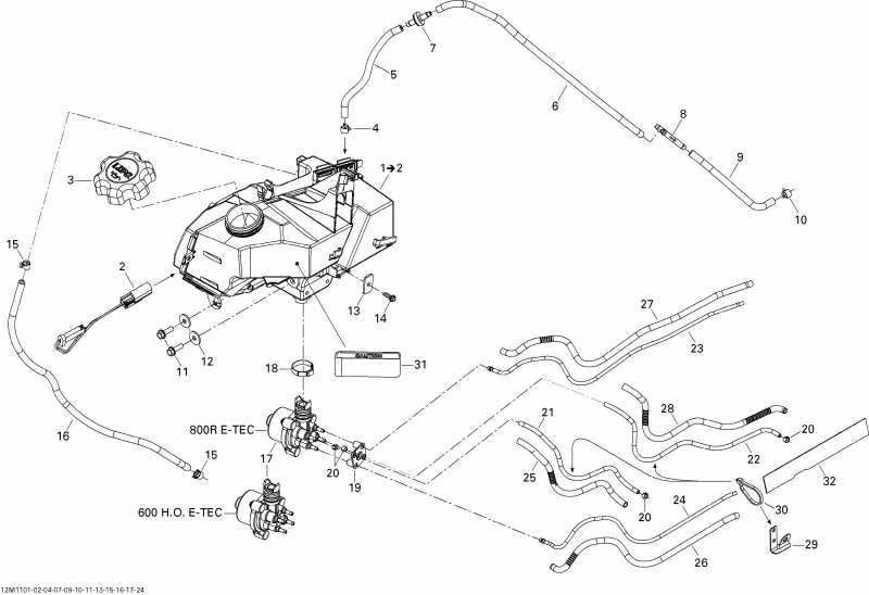 ��������  Grand Touring LE 600HO ETEC XR, 2011 - Oil System