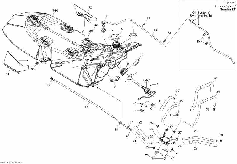 snowmobile SKIDOO Grand Touring Sport 550F XP-FAN, 2011 - Fuel System