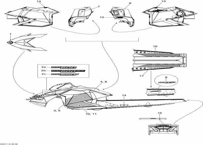 SkiDoo Grand Touring Sport 600 XP, 2011 ������ - Decals